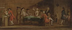 Socialising Collection: Figures in a Tavern or Coffee House, ca. 1725 or after 1750. Creator: Joseph Highmore