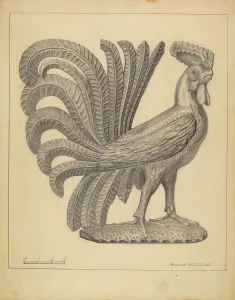 Figurine: Cock, c. 1937. Creator: Bernard Westmacott