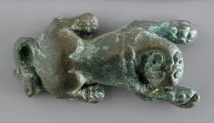 Roman Period Prints: Figurine of Seated Lion with Turned Head