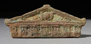 Ptolemaic Prints: Figurine of a Temple Pediment, Ptolemaic Period-Roman Period (200 BCE-300 CE)
