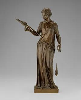 Yarn Prints: The Filatrice (The Spinner), 1850. Creator: Henry Kirke Brown