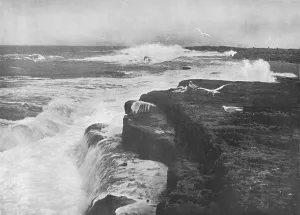 Crashing Prints: Filey Brigg, c1896. Artist: Frith & Co