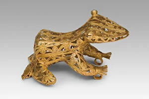 Cocl And Xe9 Gallery: Filigree Pendant in the Form of a Frog or Toad, A.D. 500 / 1000. Creator: Unknown