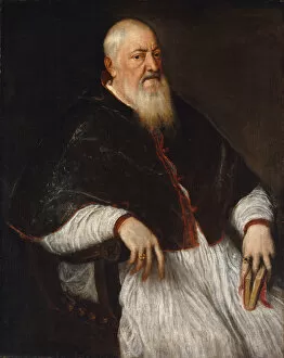 Vecellio Collection: Filippo Archinto (born about 1500, died 1558), Archbishop of Milan, mid-1550s. Creator: Titian