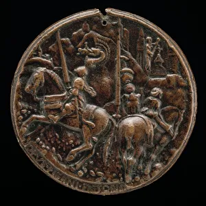 Filippo Maria Visconti Riding in a Mountainous Landscape [reverse], c. 1441