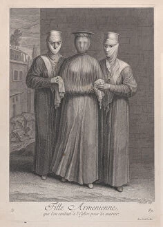 Fille Armenienne, que l on conduit àl Eglise pour la marier, 1714-15