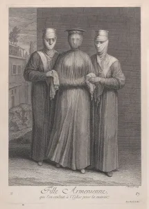 Etching And Engraving Prints: Fille Armenienne, que l on conduit al Eglise pour la marier, 1714-15