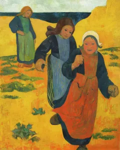 Colourfulness Prints: Filles aux grands sables, 1891. Creator: Serusier, Paul (1864-1927)
