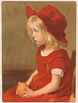 Each With A Tissue Paper Guard Prints: Fillette a lOrange, 1899. Creator: Louise Breslau (Swiss)