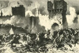 Walls Prints: The Final Assault on Constantinople, (29 May 1453), 1890. Creator: Unknown