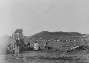 Great Plains Prints: Before the final journey-Cheyenne, c1910. Creator: Edward Sheriff Curtis