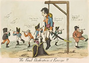 Scaffold Prints: The Final Pacification of Europe!!, pub. 1803 (hand coloured engraving). Creator