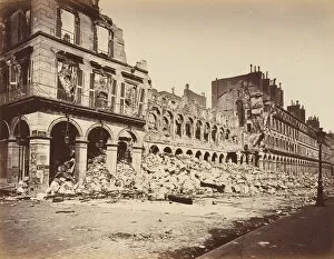 Debris Gallery: Finance Ministry, Burned. Exterior View, 1871. Creator: Alphonse J. Liebert
