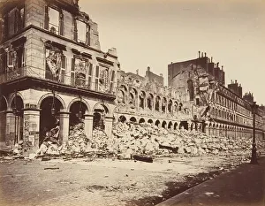 Liebert Prints: Finance Ministry, Burned. Exterior View, 1871. Creator: Alphonse J. Liebert
