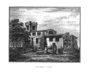 Middlesex Prints: Finchley Church, 18th century