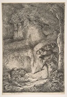 Giovanni Benedetto Prints: Finding of the bodies of Saints Peter and Paul, ca. 1647-51