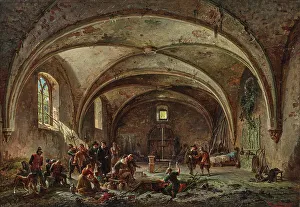 Piracy Prints: Finding of a gang of thieves in an abandoned chapel