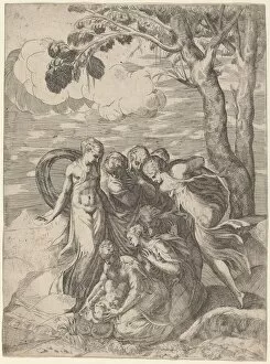 River Nile Gallery: The Finding of Moses, 1540s. Creator: Battista del Moro
