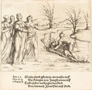 Hirschvogel Augustin Prints: Finding of Moses, 1548. Creator: Augustin Hirschvogel