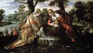 Babe Prints: The Finding of Moses, 16th century. Artist: Jacopo Tintoretto