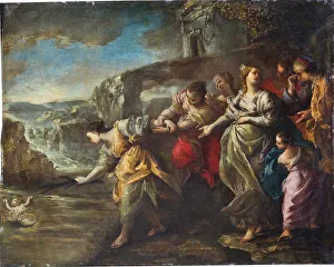 Pharaohs Daughter Prints: The Finding of Moses. Creator: Gherardini, Alessandro (1655-1726)