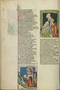 Newborn Prints: The Finding of Moses: A Handmaid of Pharaoh's Daughter Nurses Moses; Weltchronik