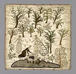 Nile Gallery: The Finding of Moses (Needlework), England, 19th century. Creator: Unknown