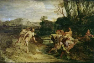 Rubens Sir Peter Paul Prints: The Finding of Romulus and Remus, probably 1605. Creator: Unknown