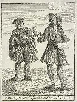 Spectacles Seller Prints: Fine Ground Spectacles for all Sights, Cries of London, (c1688?)