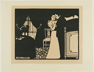 Intimacy Prints: The Fine Pin, plate three from Intimacies, 1898. Creator: Félix Vallotton