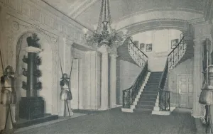 Admiralty House Prints: The fine Staircase Hall in the First Lords residence at the Admiralty, 1937