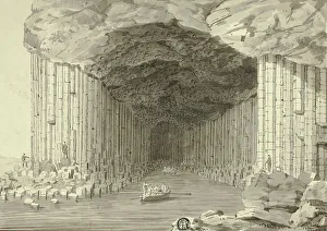 Basalt Prints: Fingal's Cave, 1772. Creator: John Cleveley the Younger