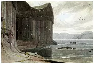 Images Dated 13th July 2009: Fingals Cave, Staffa, Outer Hebrides, Scotland. 1814 (1956)