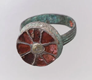 Semi Precious Stone Gallery: Finger Ring, Frankish, 500-550. Creator: Unknown