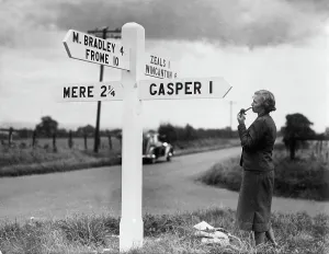 Somerset Prints: Finger sign post in Wiltshire, 1930s. Creator: Unknown