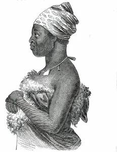 Sheepskin Prints: Fingoe Woman, 1850. Creator: Unknown