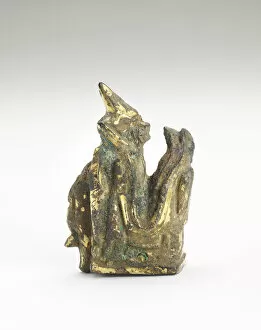 Bronze With Gilding Collection: Finial, Han dynasty, 206 BCE-220 CE. Creator: Unknown