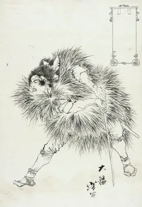 Taiso Prints: Finished Drawing of a Warrior, c1878. Creator: Tsukioka Yoshitoshi