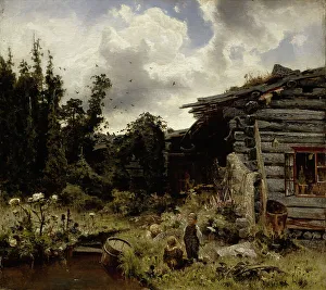 Gustaf Werner Holmberg Prints: Finnish Hop Garden, 1860. Creator: Werner Holmberg