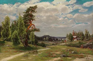Fanny Maria Churberg Prints: Finnish Landscape in Summer, 1879. Creator: Fanny Churberg