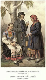 Sankt Peterburg Collection: Finns of the St. Petersburg province. (Ayramoiset and Savakot), 1862 Creator: Karlis Huns