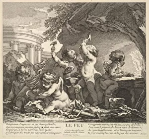 Anvil Gallery: Fire, 18th century. Creator: Claude Augustin Duflos le Jeune