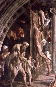 Inferno Prints: The Fire in the Borgo (detail), 1514. Artist: Raphael