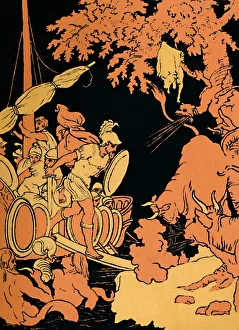 Picart Collection: The Fire-Breathing Bulls, 1880. Artist: Picart