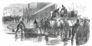 Pump Prints: The Fire-Brigade, 1850. Creator: Unknown