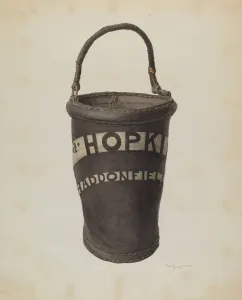 Fire Bucket, c. 1939. Creator: Carl Buergerniss
