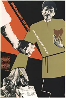 Stalin Prints: More fire at the class enemy!, 1933. Artist: Klinch (Petrushansky), Boris Grigoryevich