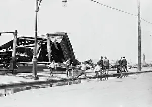 Burned Prints: Fire at Coney Island, 1911. Creator: Bain News Service