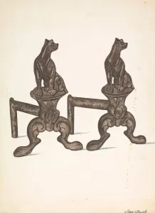Rex F Bush Prints: Fire Dogs, c. 1936. Creator: Rex F Bush