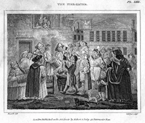 Drum Prints: The Fire-eater, 18th century. Artist: DB Pyet